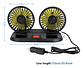 Ventilador Doble Para Auto 12v Giratorio 360 Potente Silenci - Miniatura 3