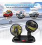 Ventilador Doble Para Auto 12v Giratorio 360 Potente Silenci - Miniatura 5
