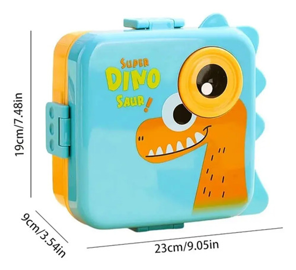 Lonchera Infantil Super Dino Con Compartimentos 23 X 19 X 9  2