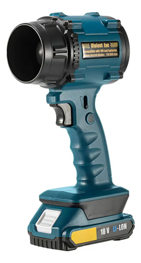 Soplador Aire Eléctrico Turbo Inalámbrico Potente Ajustable Color Azul Petróleo