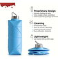 Botella Plegable De Silicona Portátil Para Agua Gimnasio Celeste - Miniatura 3
