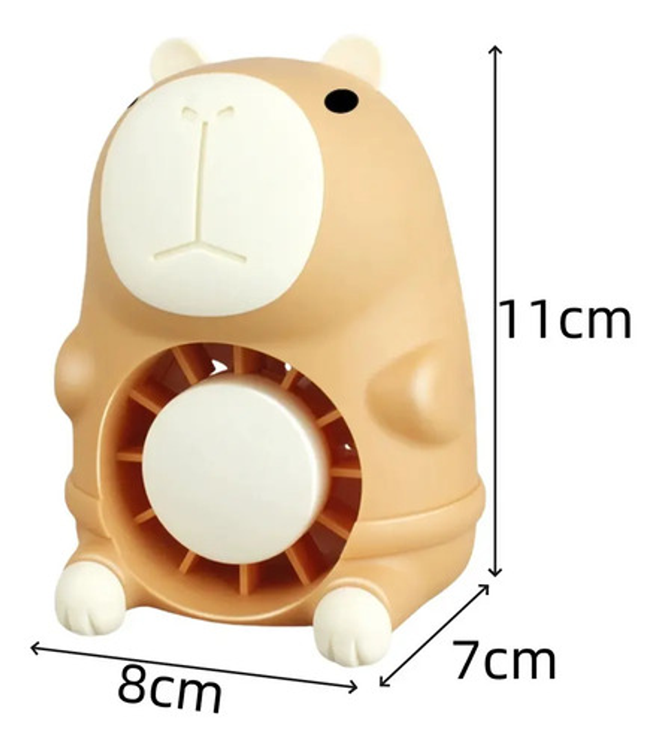 Ventilador Usb Infantil Con Luz Led Capibara 8