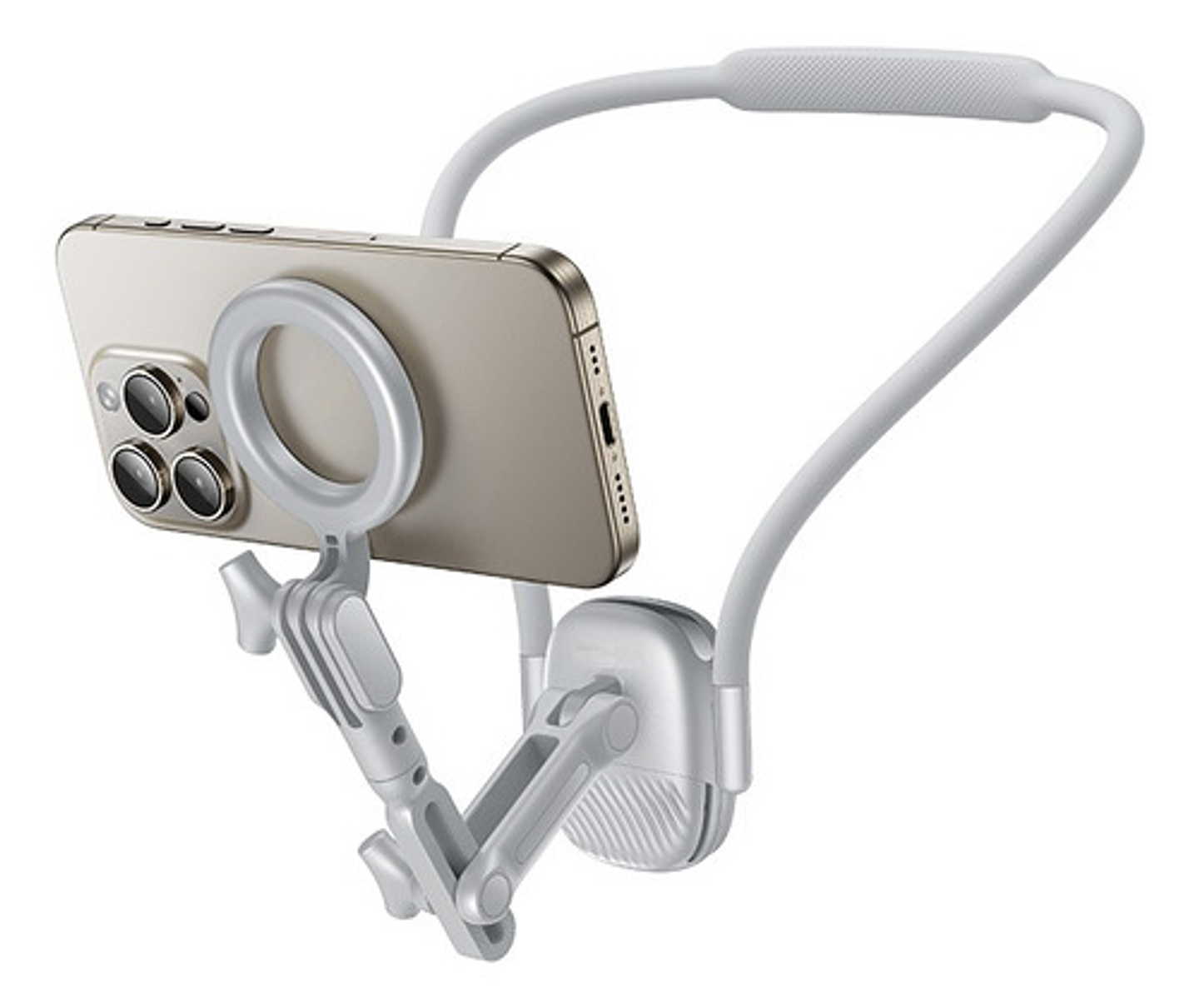 Soporte De Cuello Magnético Para Teléfono Vidvie Hc1552 Plateado 1
