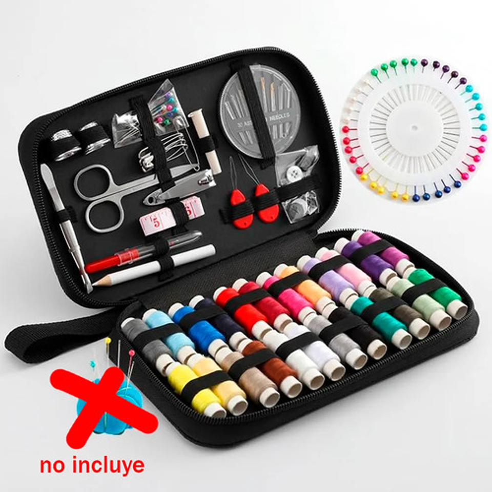 Kit Costura Profesional Completo Thek Estuche Viaje 100pcs 2