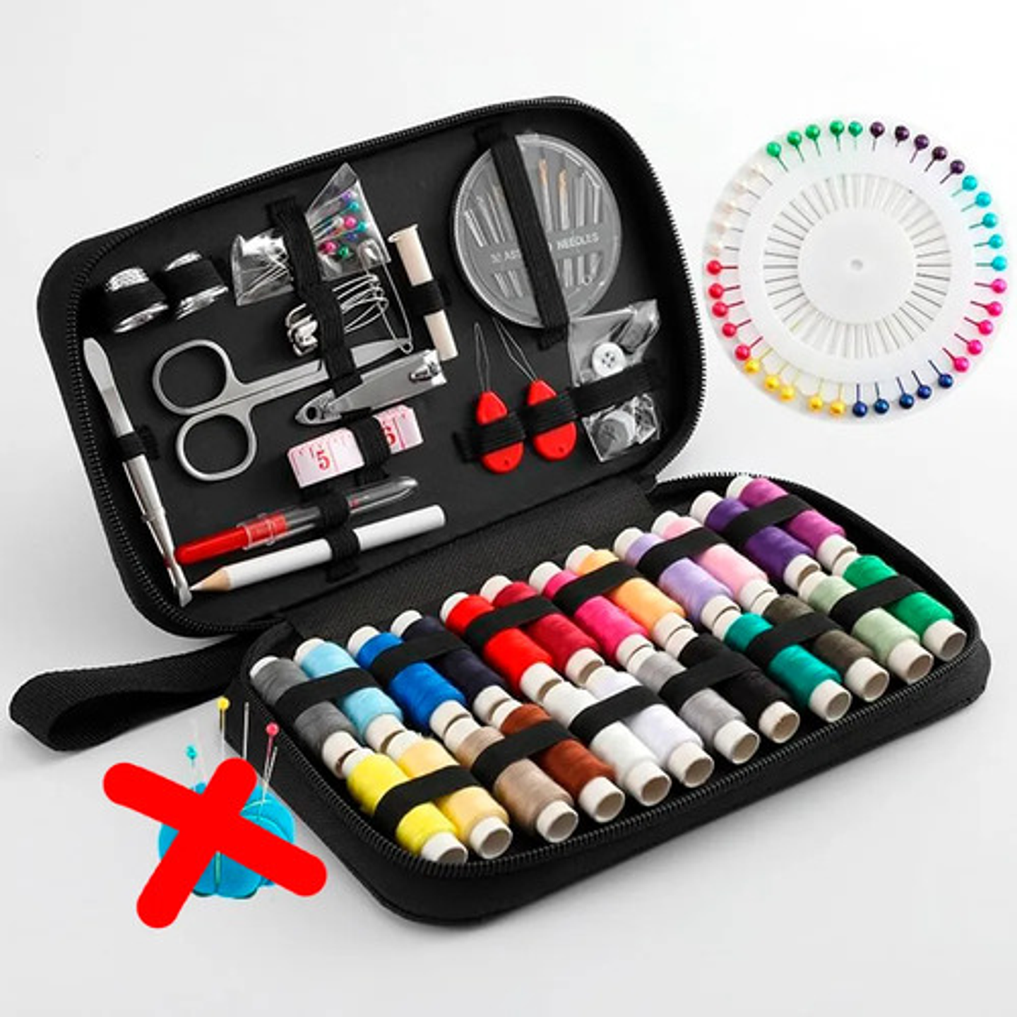Kit Costura Profesional Completo Thek Estuche Viaje 100pcs 3