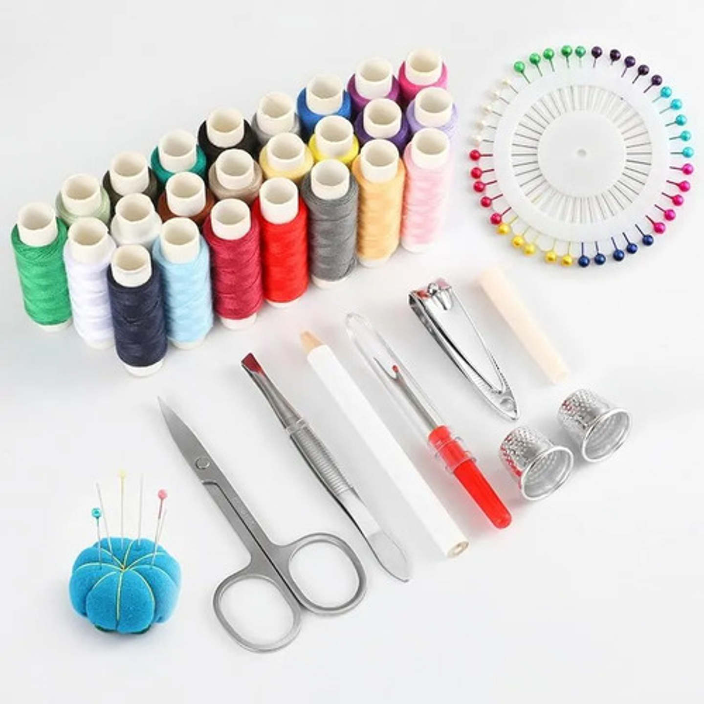 Kit Costura Profesional Completo Thek Estuche Viaje 100pcs 6