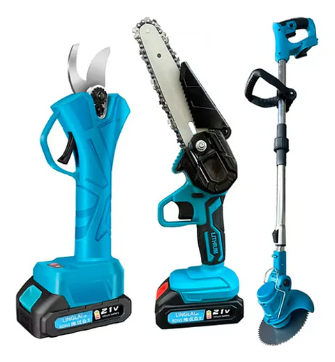 Kit Jardinería 48v Inalámbrico 3 En 1 + 2 Baterías 4ah