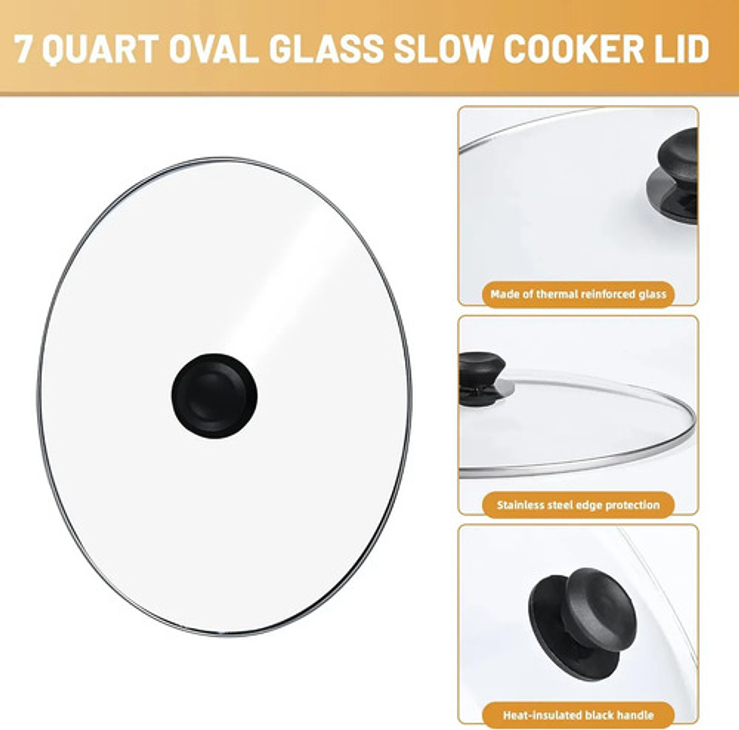 Tapa De Repuesto Vidrio Thek 28cm Resistente Al Calor 2