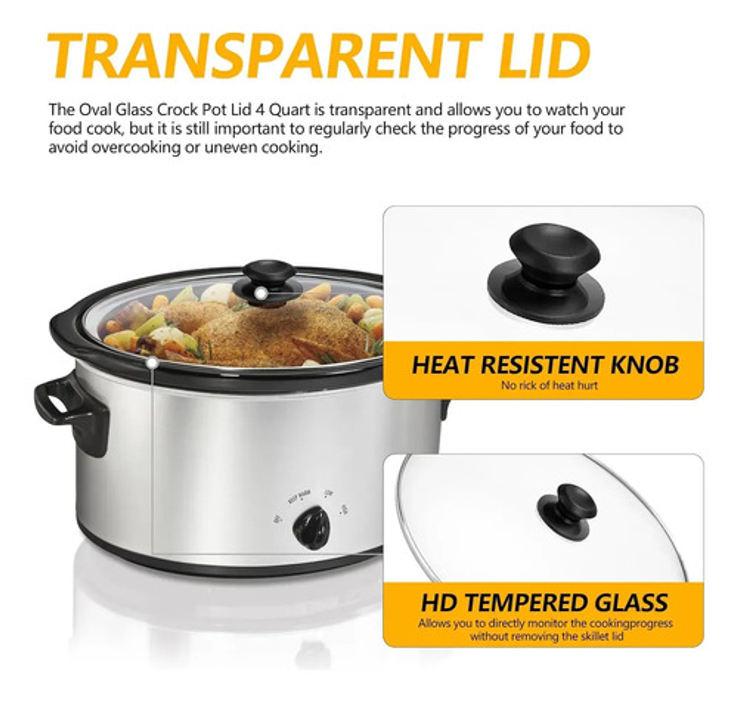 Tapa De Repuesto Vidrio Thek 28cm Resistente Al Calor 4