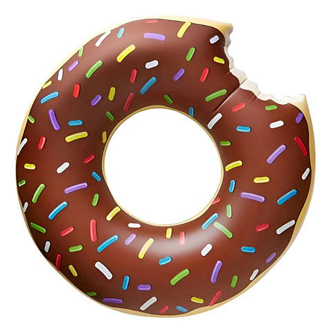 Flotador Dona Donuts Flotadores Inflables Piscina 60cm Chocolate