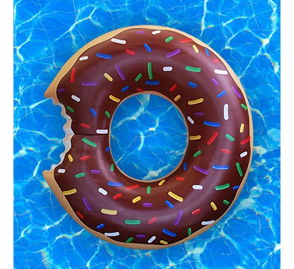 Flotador Dona Donuts Flotadores Inflables Piscina 60cm Chocolate 4