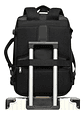 Mochila Urbana Con Capucha Integrada Porta Laptop Reforzada Negro Liso - Miniatura 4