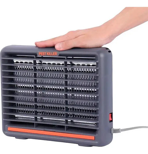 Matamosquitos Eléctrico Led 6w Doble Tubo Antimosquitos Gris Oscuro