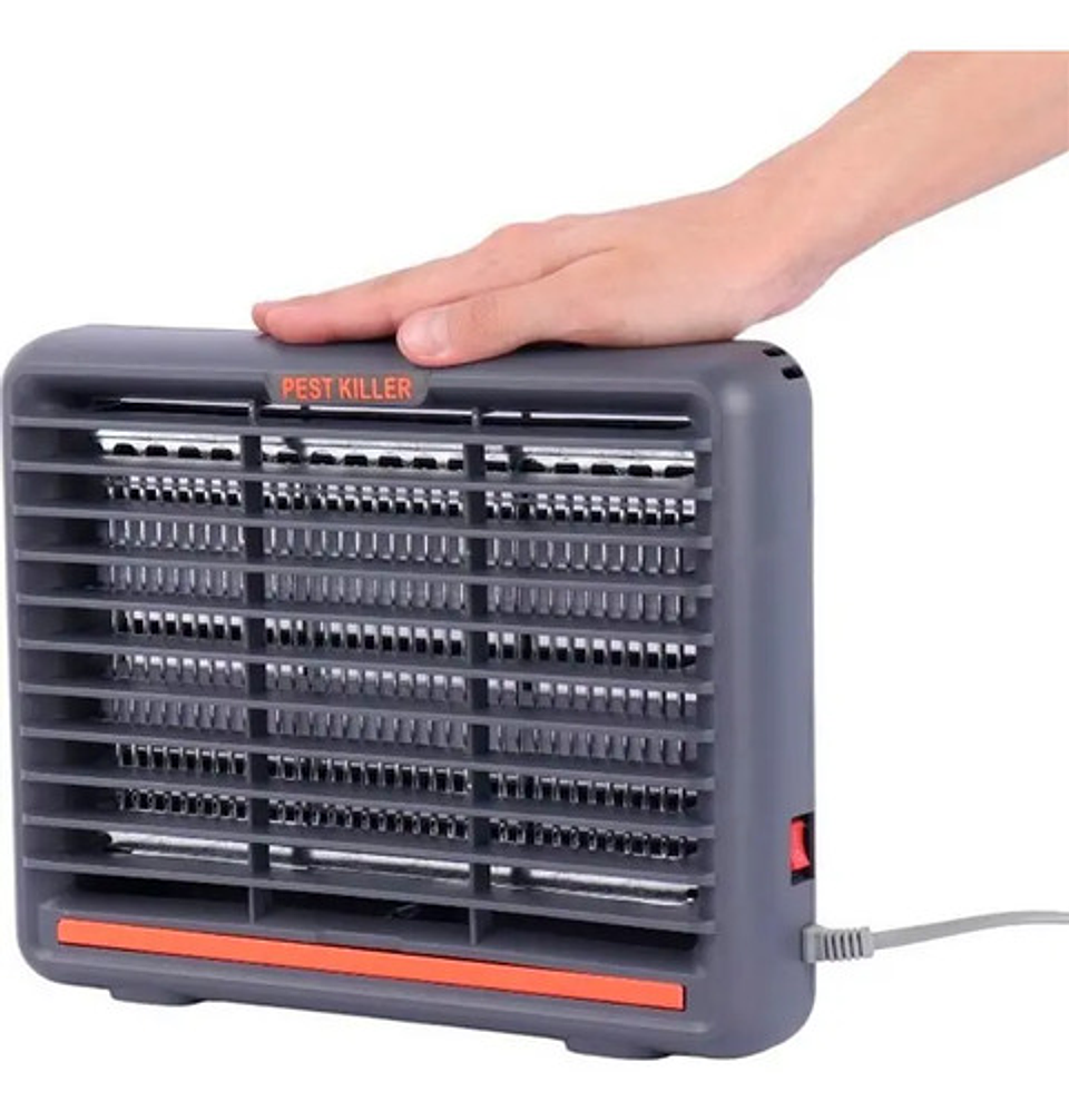 Matamosquitos Eléctrico Led 6w Doble Tubo Antimosquitos Gris Oscuro 1