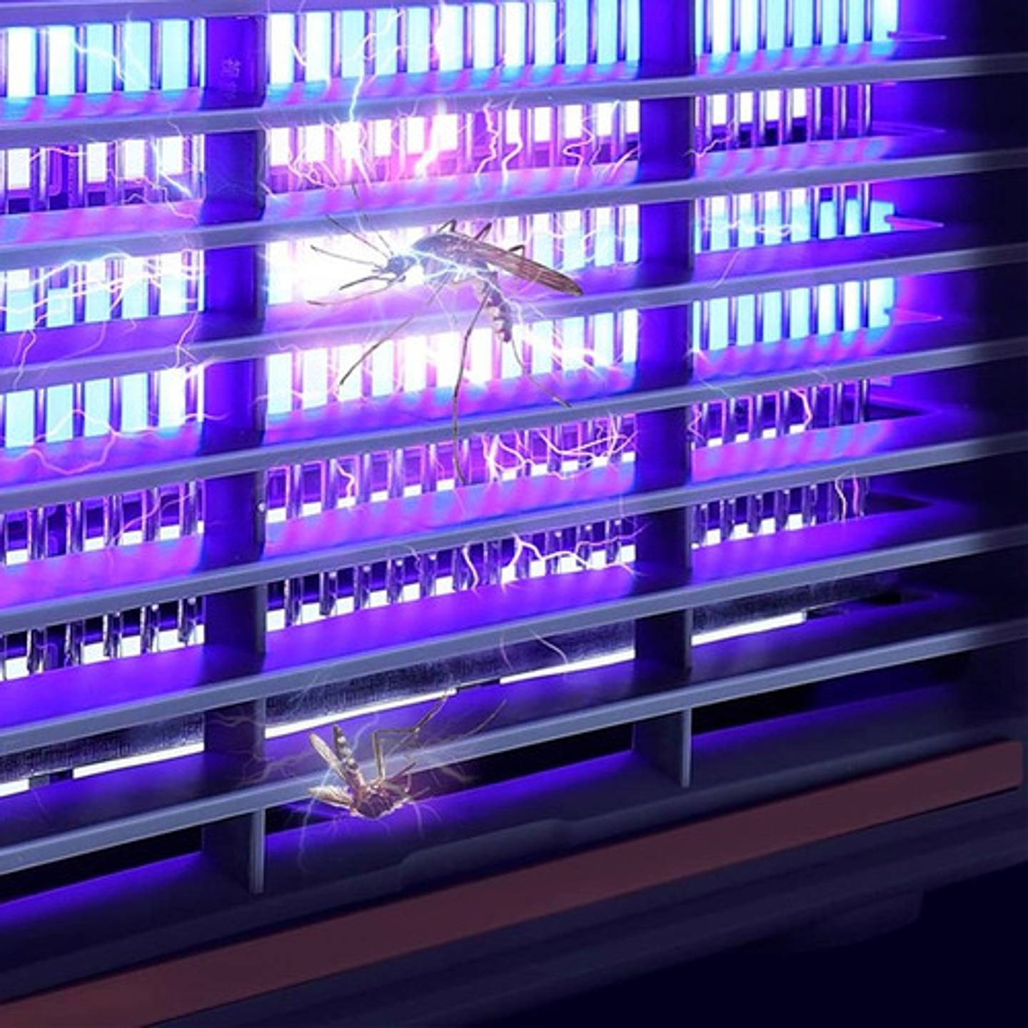 Matamosquitos Eléctrico Led 6w Doble Tubo Antimosquitos Gris Oscuro 6