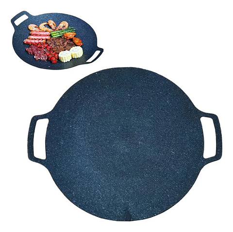 Sarten Parrilla Coreana Antiadherente Sin Humo 36 Cm Budare Negro
