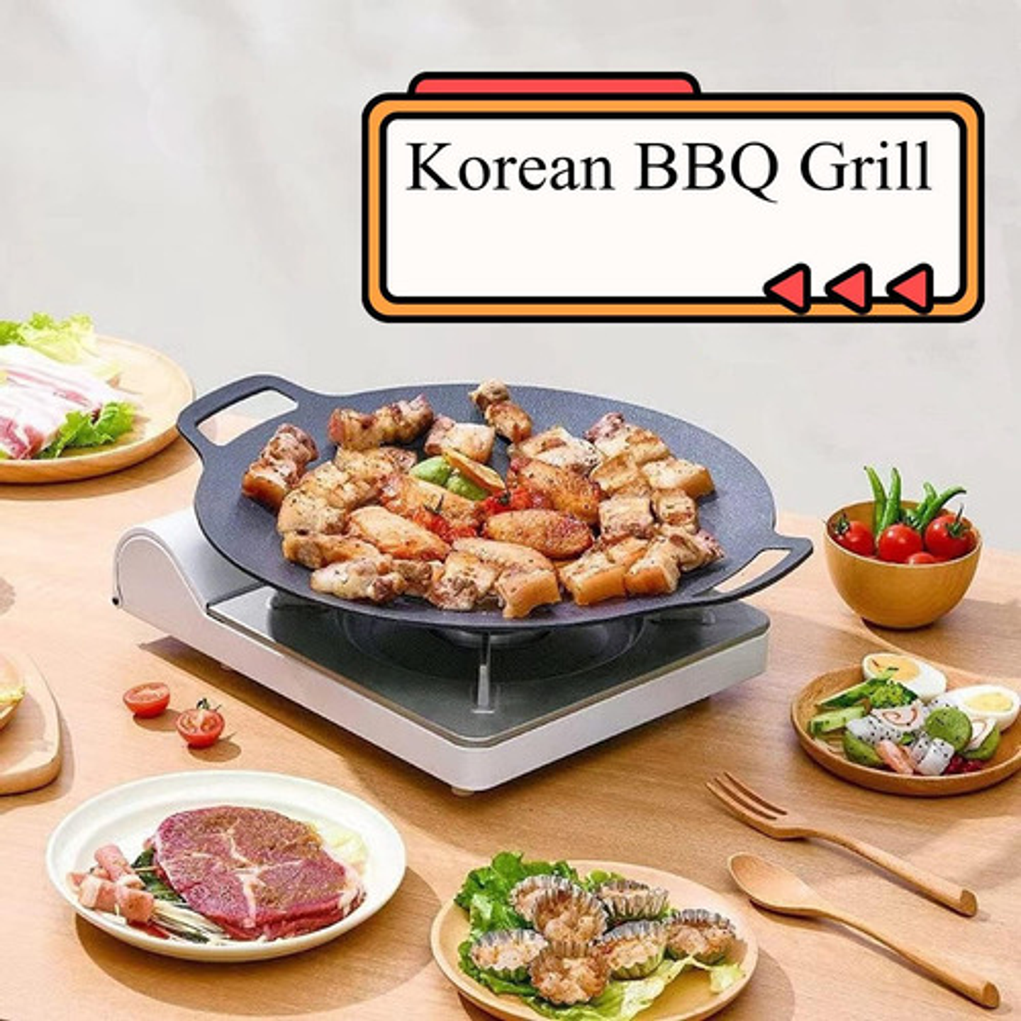 Sarten Parrilla Coreana Antiadherente Sin Humo 36 Cm Budare Negro 4