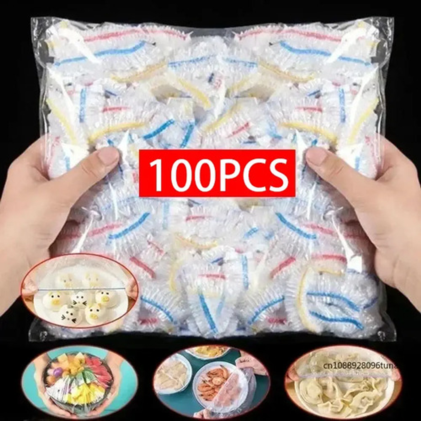 Fundas Elásticas Desechables Para Alimentos Pack X100 Unid 8