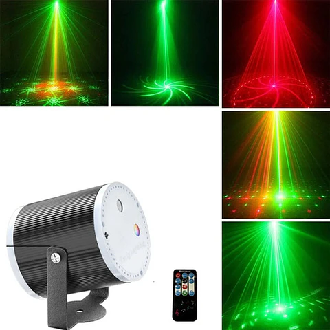 Luz Láser Led Mini Proyector Fiesta Con Control Remoto