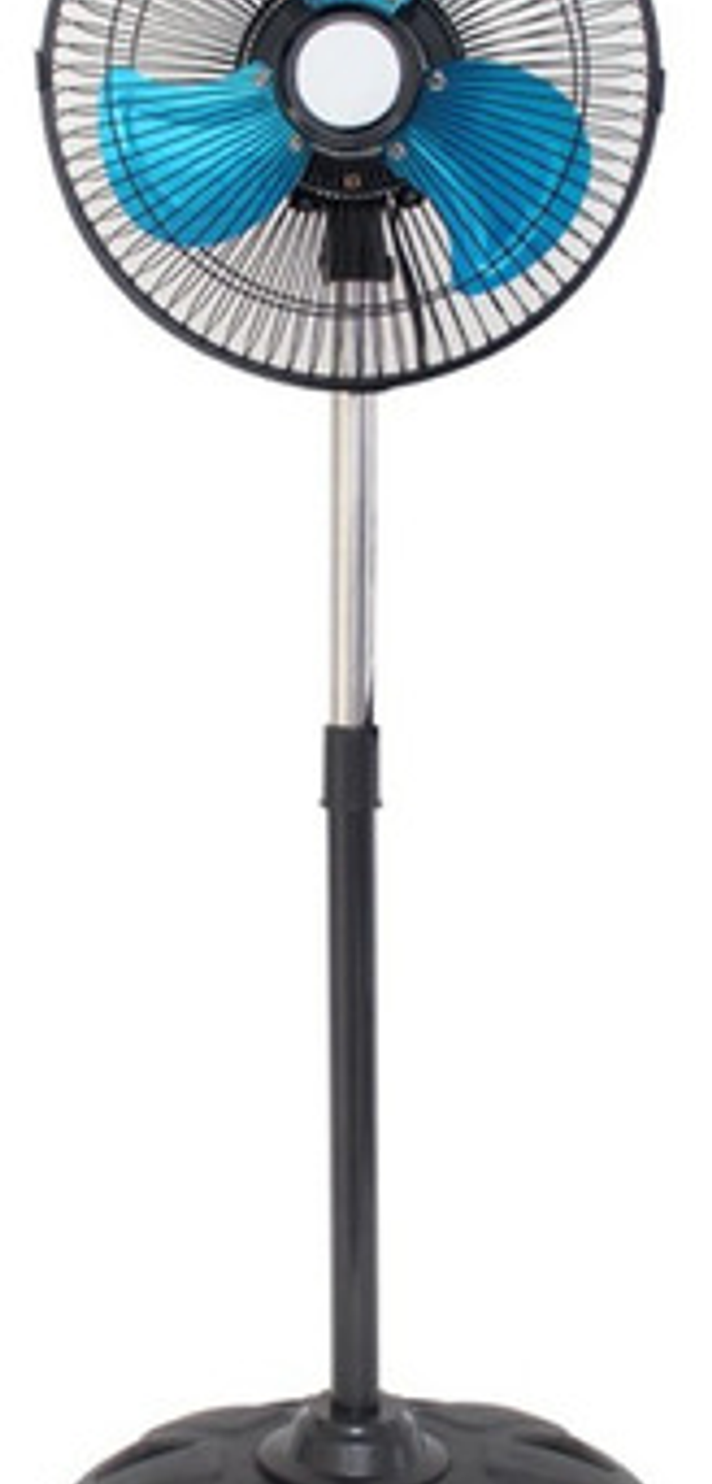 Ventilador De Pie 12 Pulgadas 3 Velocidades Regulable Negro Azul Plástico 1