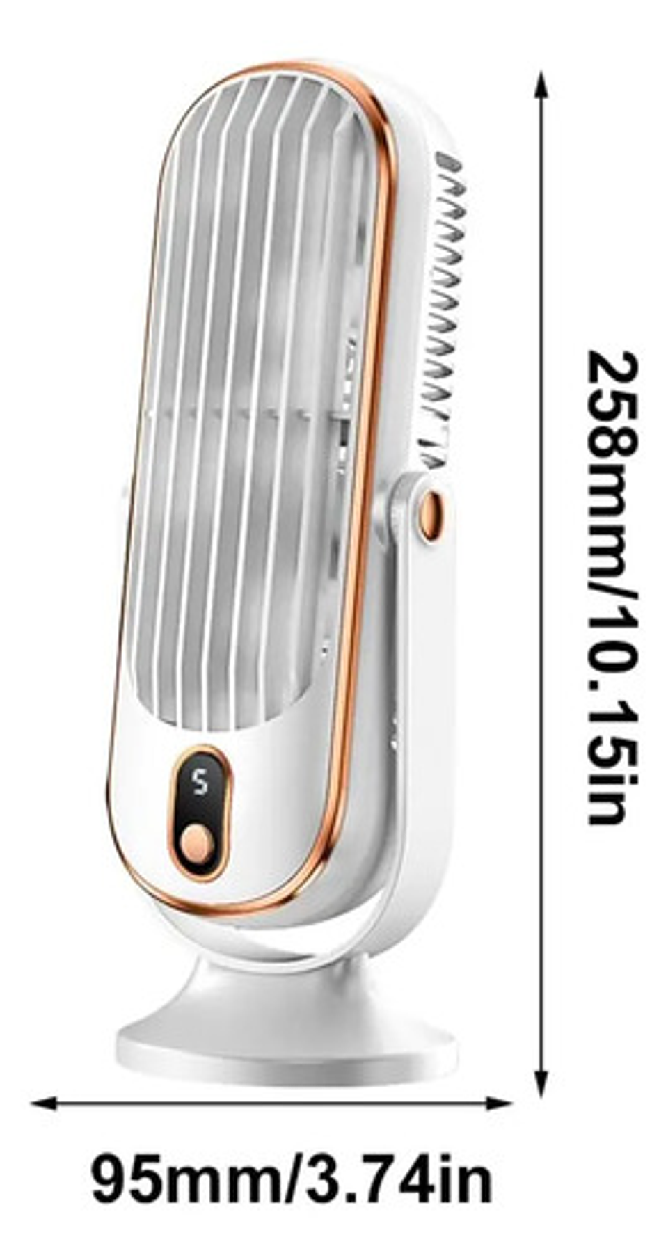 Ventilador Torre Escritorio Usb Recargable 5 Velocidades 2