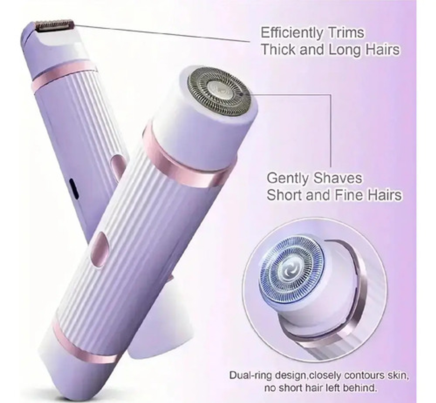 Afeitadora Eléctrica Doble Cabezal Impermeable Ipx7 Recargab 5