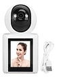 Cámara Seguridad Wifi Ip Inteligente Videollamada Pantalla 2 Blanco - Miniatura 4