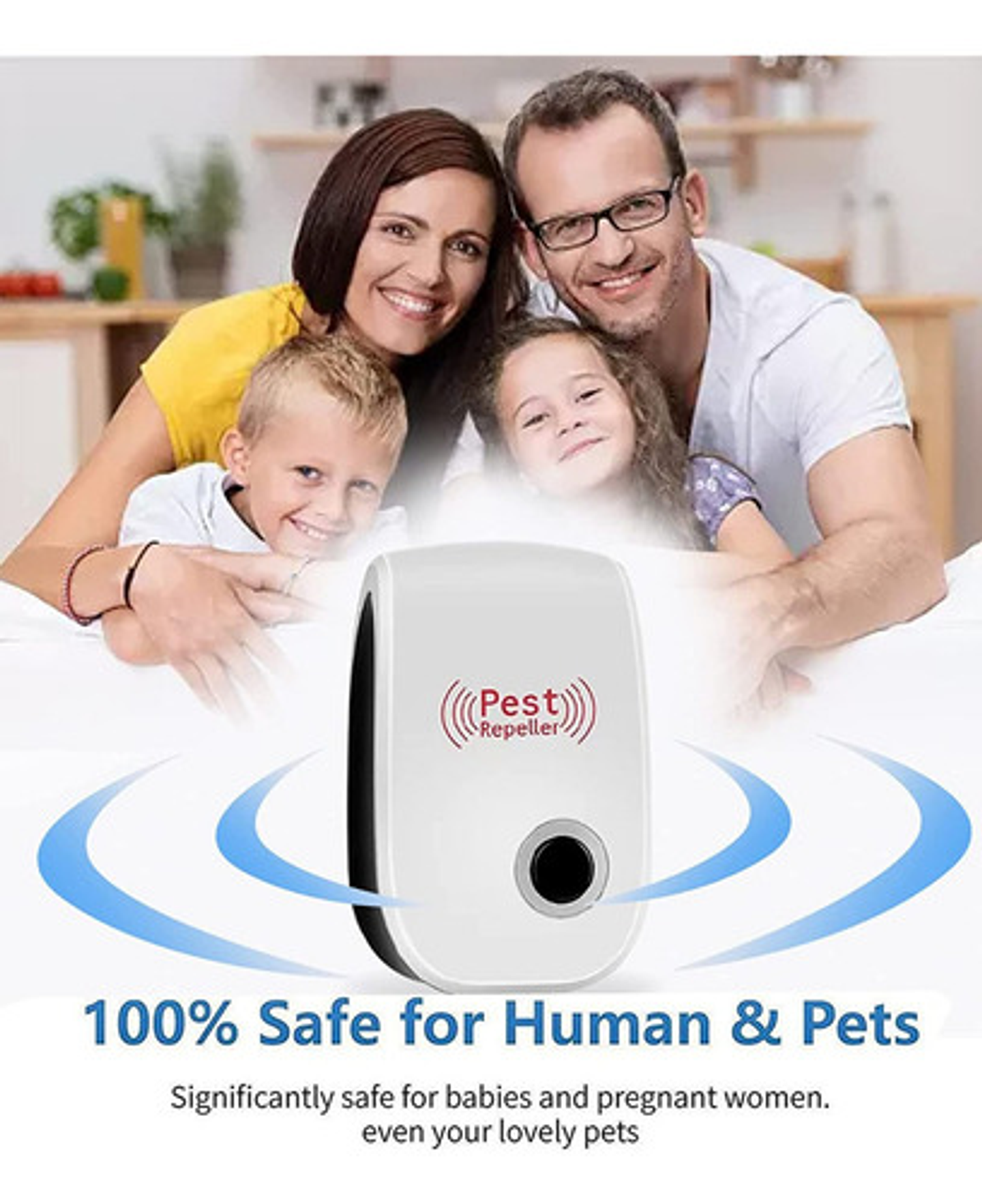 Pack 3 Repelente De Plagas Ultrasónico Ahuyenta Insectos Roedores , Pest 12