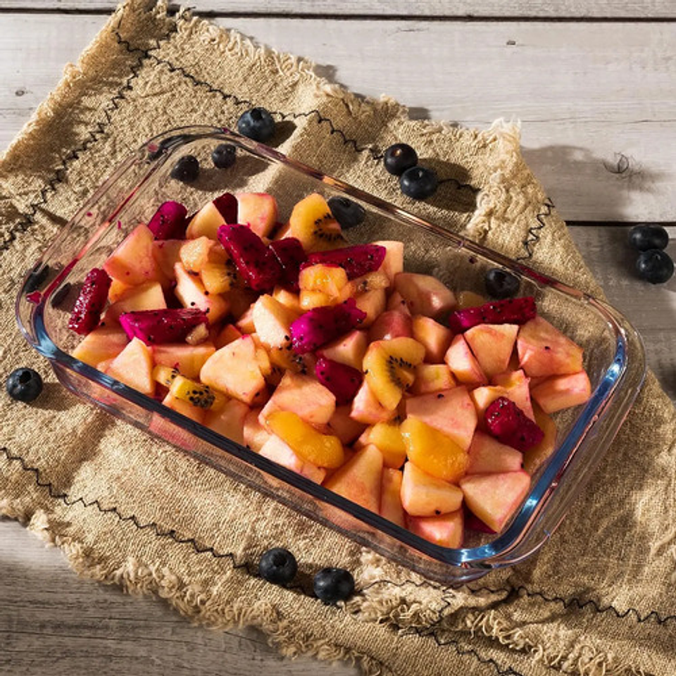 Bandeja Refractario De 2.2l Fuente De Vidrio Para Horno  5