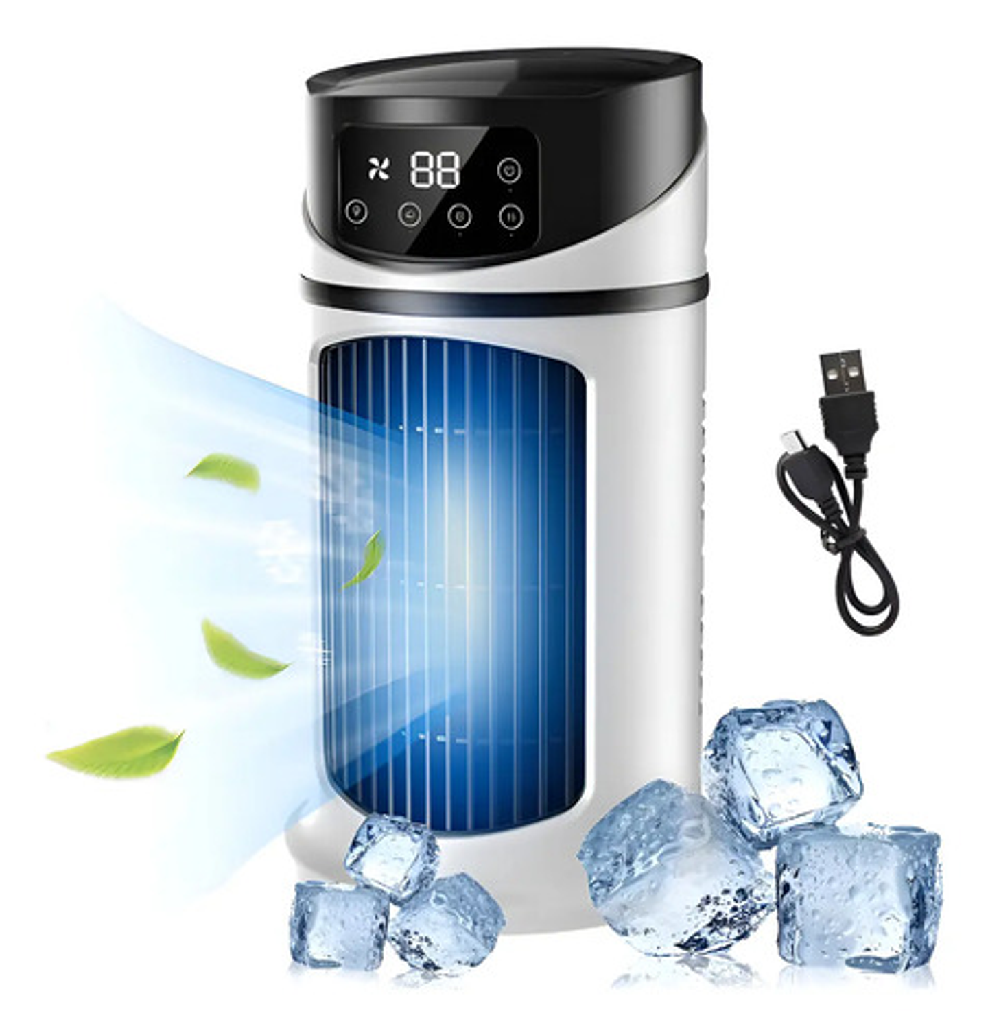 Ventilador Heladera Portátil 6 Modos Aire Frío 0.6l . 2