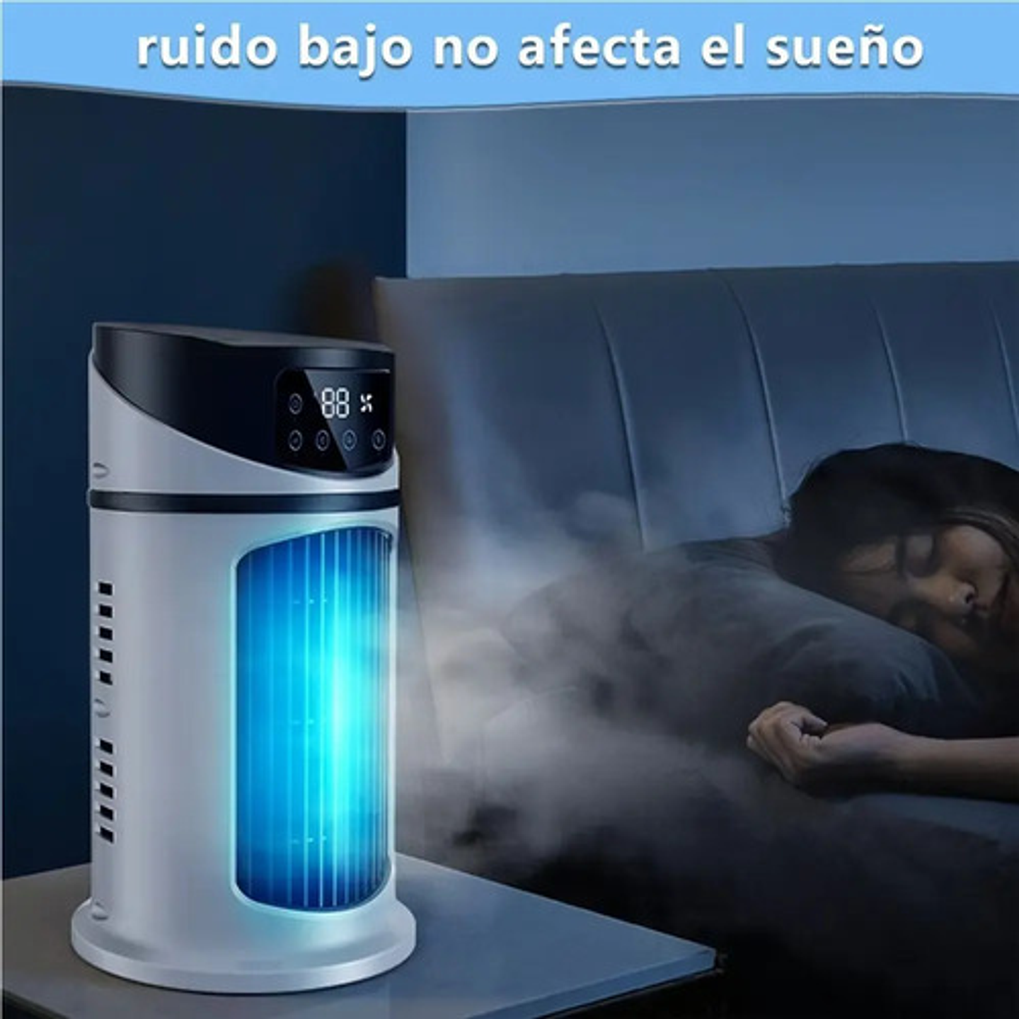Ventilador Heladera Portátil 6 Modos Aire Frío 0.6l . 4