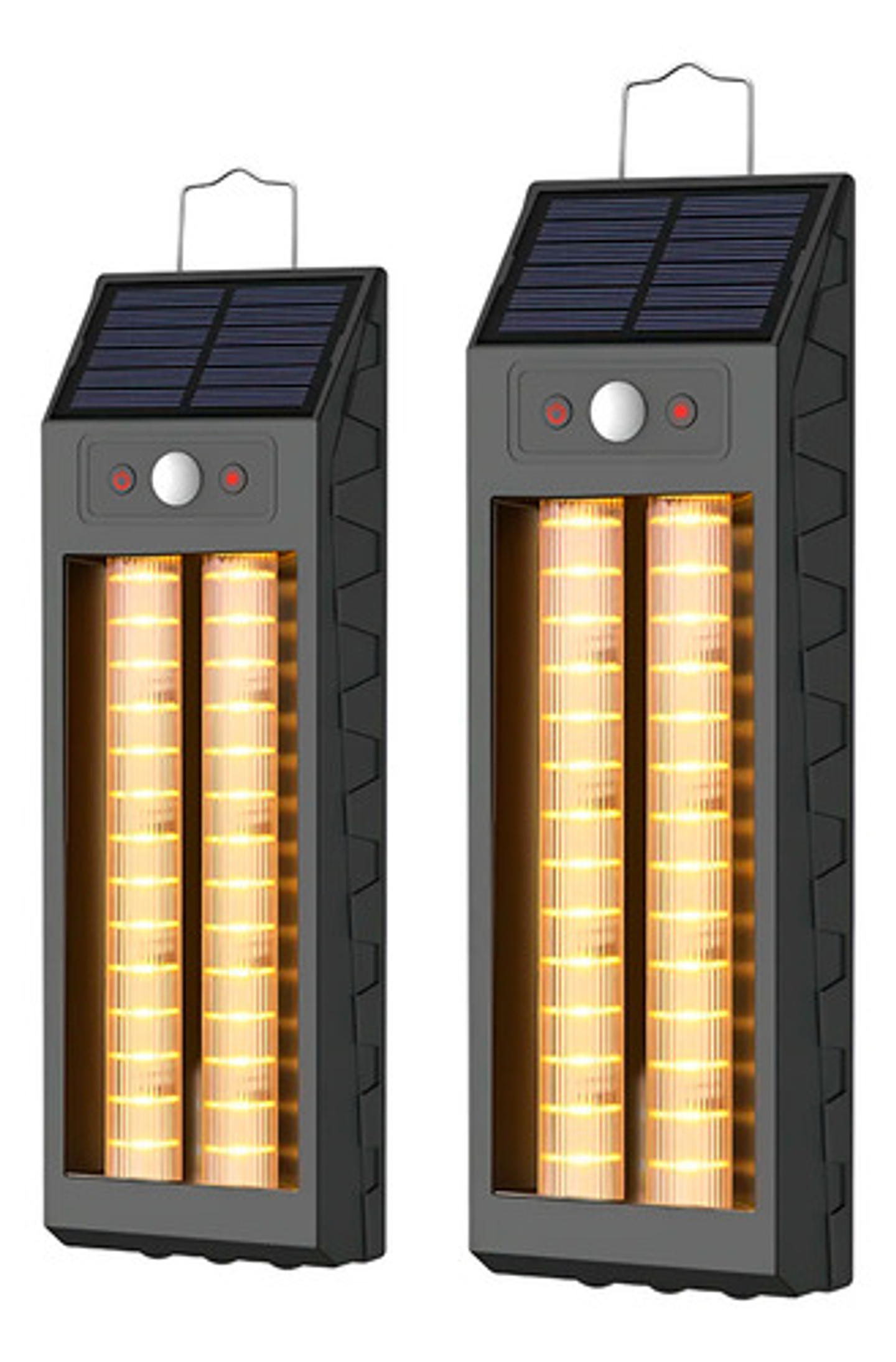 Pack 2 Lámparas Solares Exterior Impermeables Ip65 Negro 1