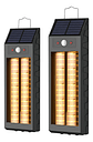 Pack 2 Lámparas Solares Exterior Impermeables Ip65 Negro - Miniatura 1