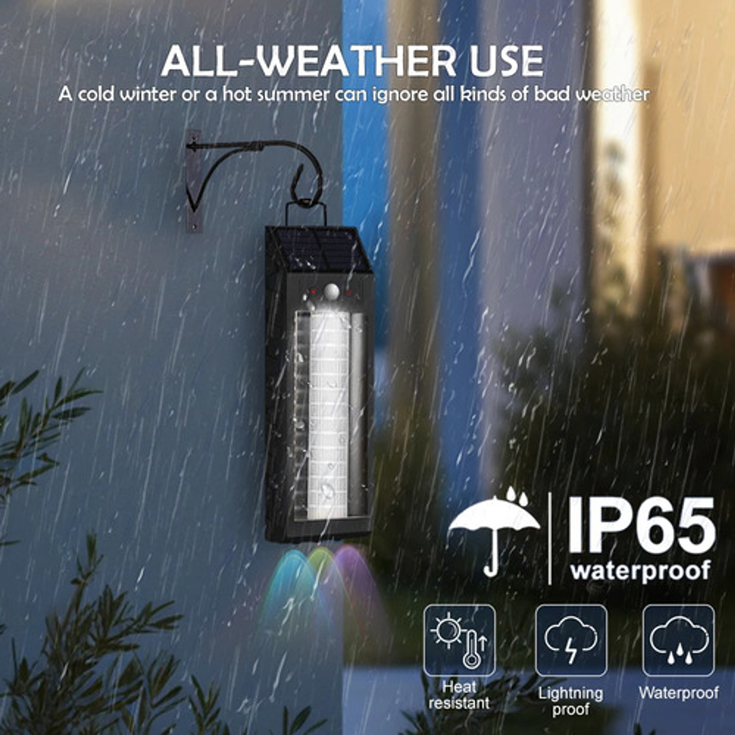 Pack 2 Lámparas Solares Exterior Impermeables Ip65 Negro 3