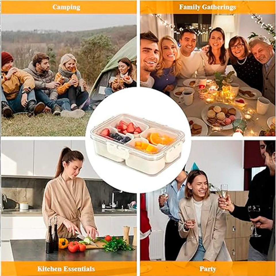 Organizador De Condimentos Thek Hermético 4 Divisiones 5