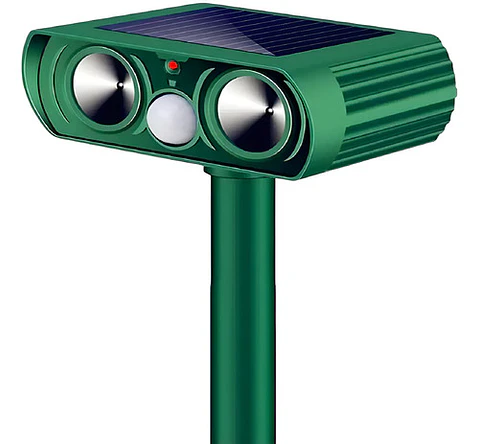Repelente De Animales Solar Ahuyentador Jardín Ultrasónico Color Verde Oscuro