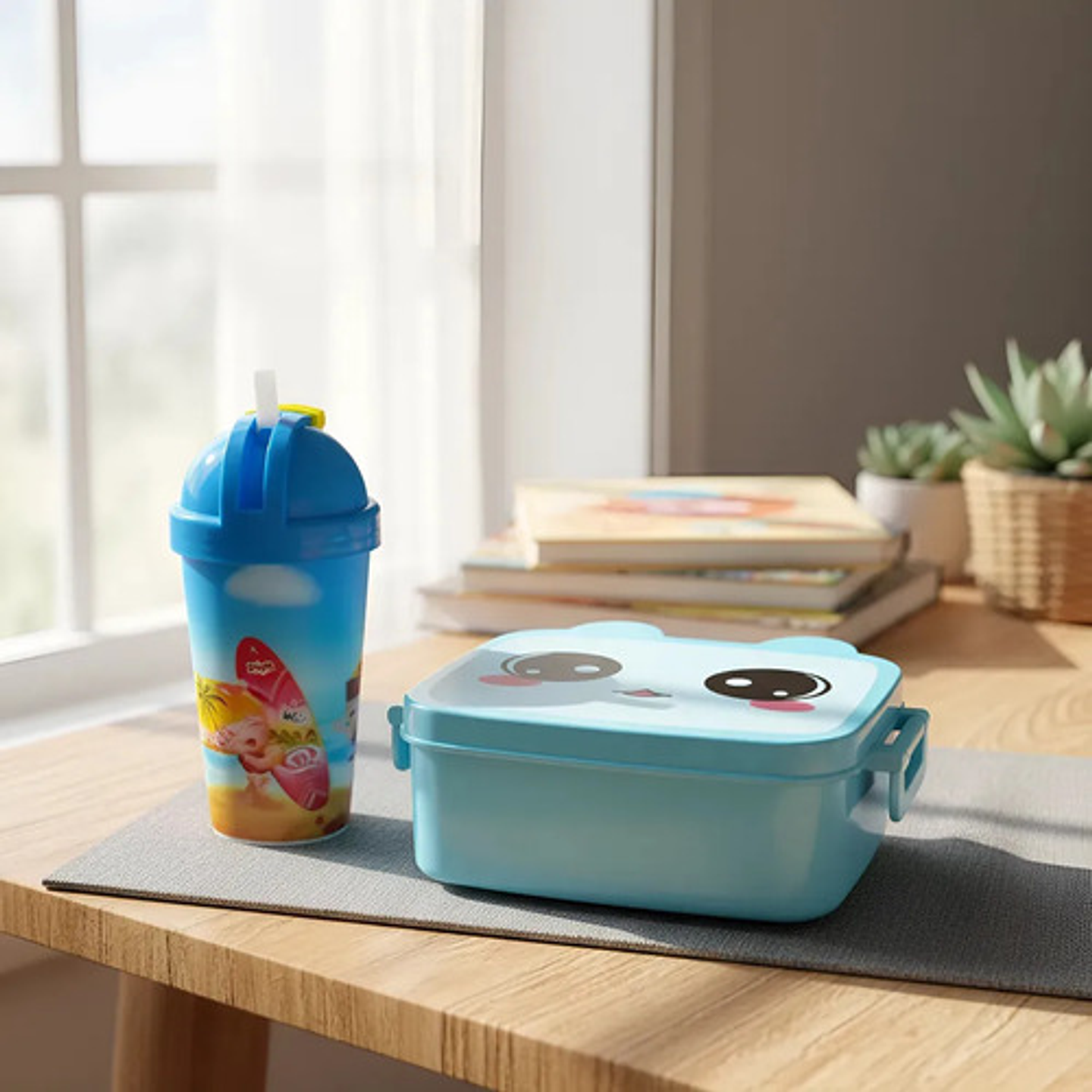 Lonchera Colación Y Termo Envase Escolar Tupper Vianda Niños 2