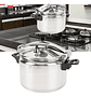Olla A Presión De Aluminio 7l Profesional Cocina Gas Plateado - Miniatura 7