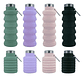 X2 Botella De Agua Plegable Silicona Grado Alimenticio Verde Lila Rosa Pálido Negro - Miniatura 7