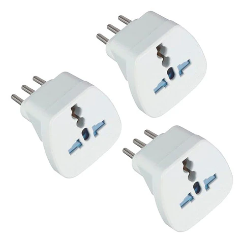 Pack 3 Adaptadores Universales Enchufe 3 Pines Chile 10a