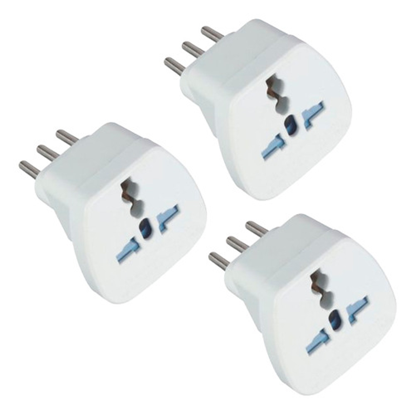 Pack 3 Adaptadores Universales Enchufe 3 Pines Chile 10a 1