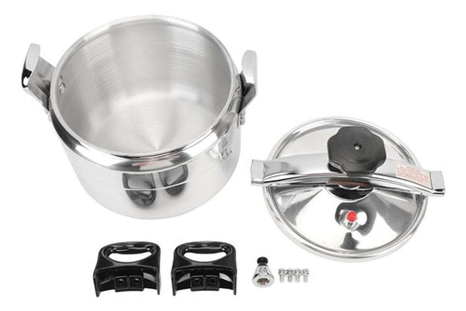 Olla A Presión De Aluminio 3l Cocina Hogar Y Gas Plateado 4