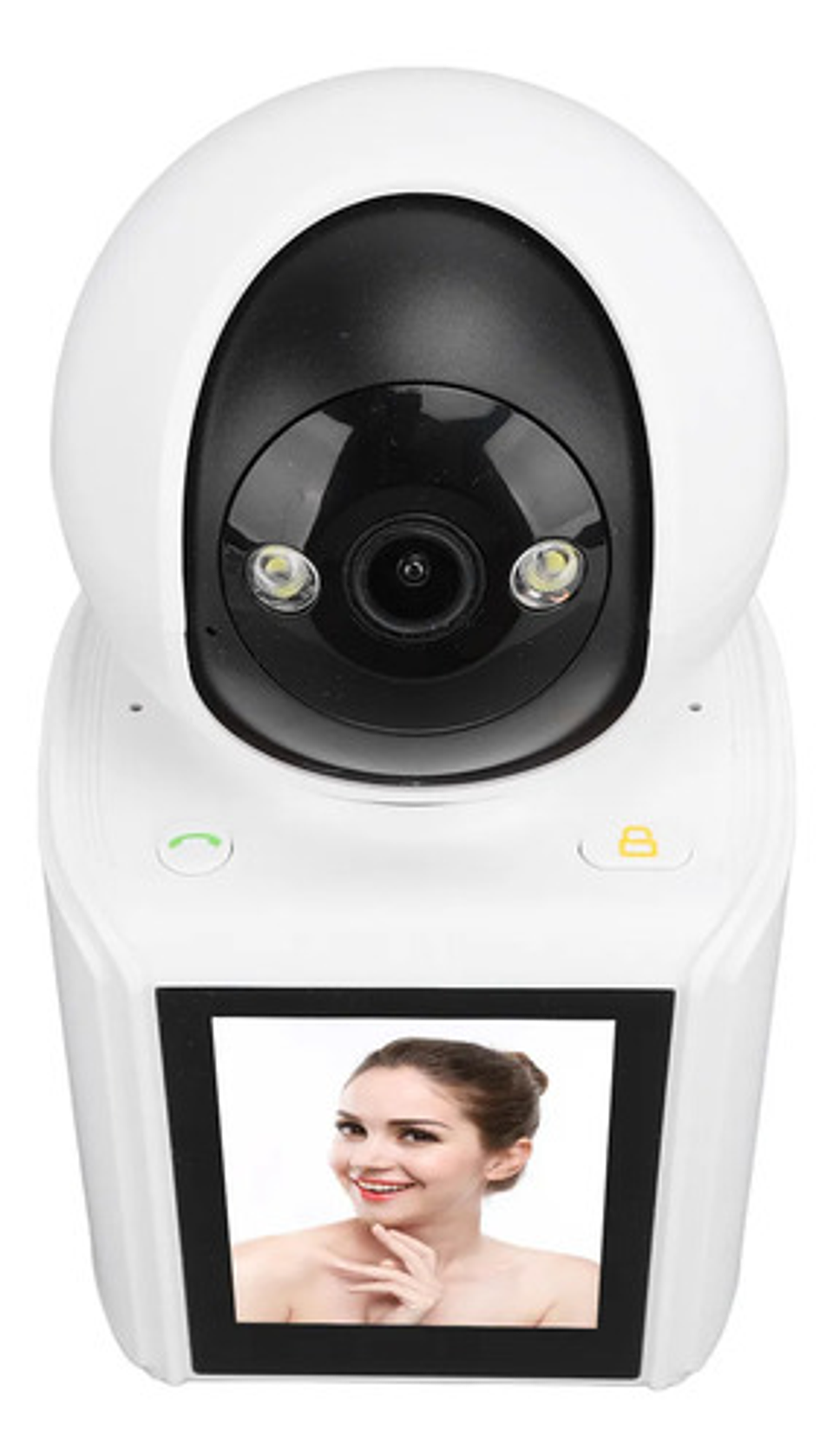 Cámara Seguridad Wifi Ip Inteligente Videollamada Pantalla 2 Blanco 1