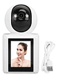 Cámara Seguridad Wifi Ip Inteligente Videollamada Pantalla 2 Blanco - Miniatura 5