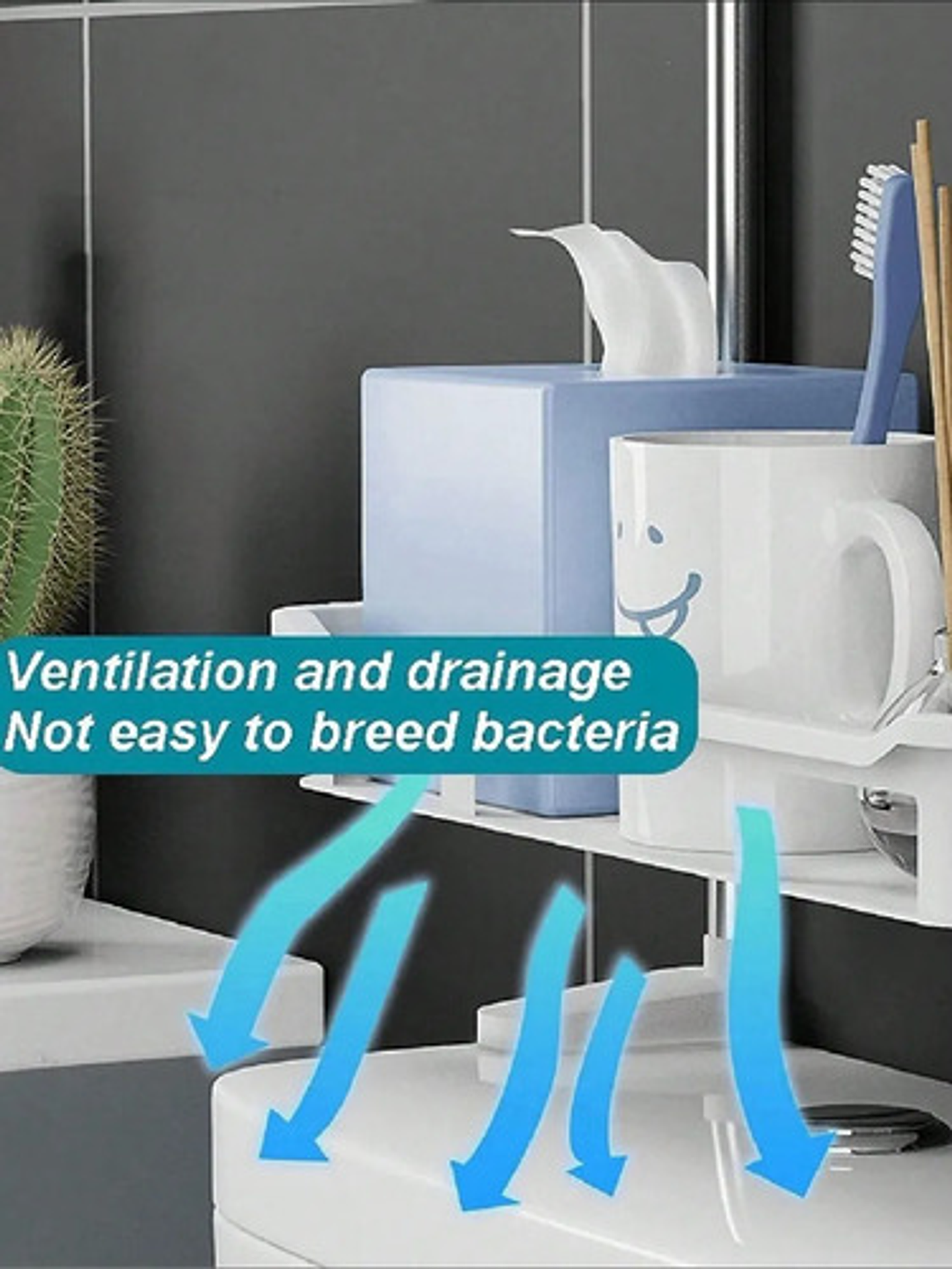 Organizador De Baño Thek Estante Sobre Inodoro 3 Niveles 6