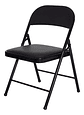 Silla Plegable Haiton Tb-142 Negro Ecocuero Acolchado Hierro Liso - Miniatura 1