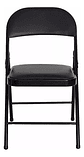 Silla Plegable Haiton Tb-142 Negro Ecocuero Acolchado Hierro Liso - Miniatura 4