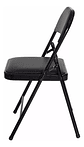Silla Plegable Haiton Tb-142 Negro Ecocuero Acolchado Hierro Liso - Miniatura 5