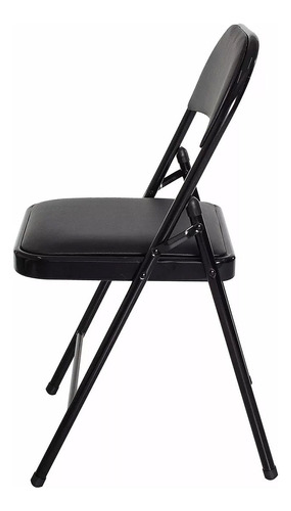 Silla Plegable Haiton Tb-142 Negro Ecocuero Acolchado Hierro Liso 5