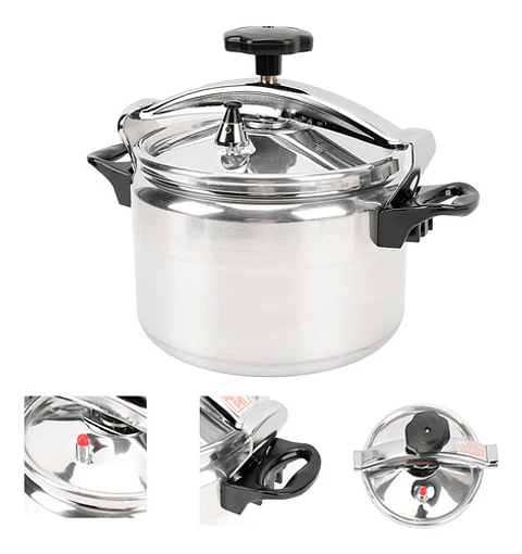 Olla A Presión De Aluminio 5l Profesional Para Cocina Plateado